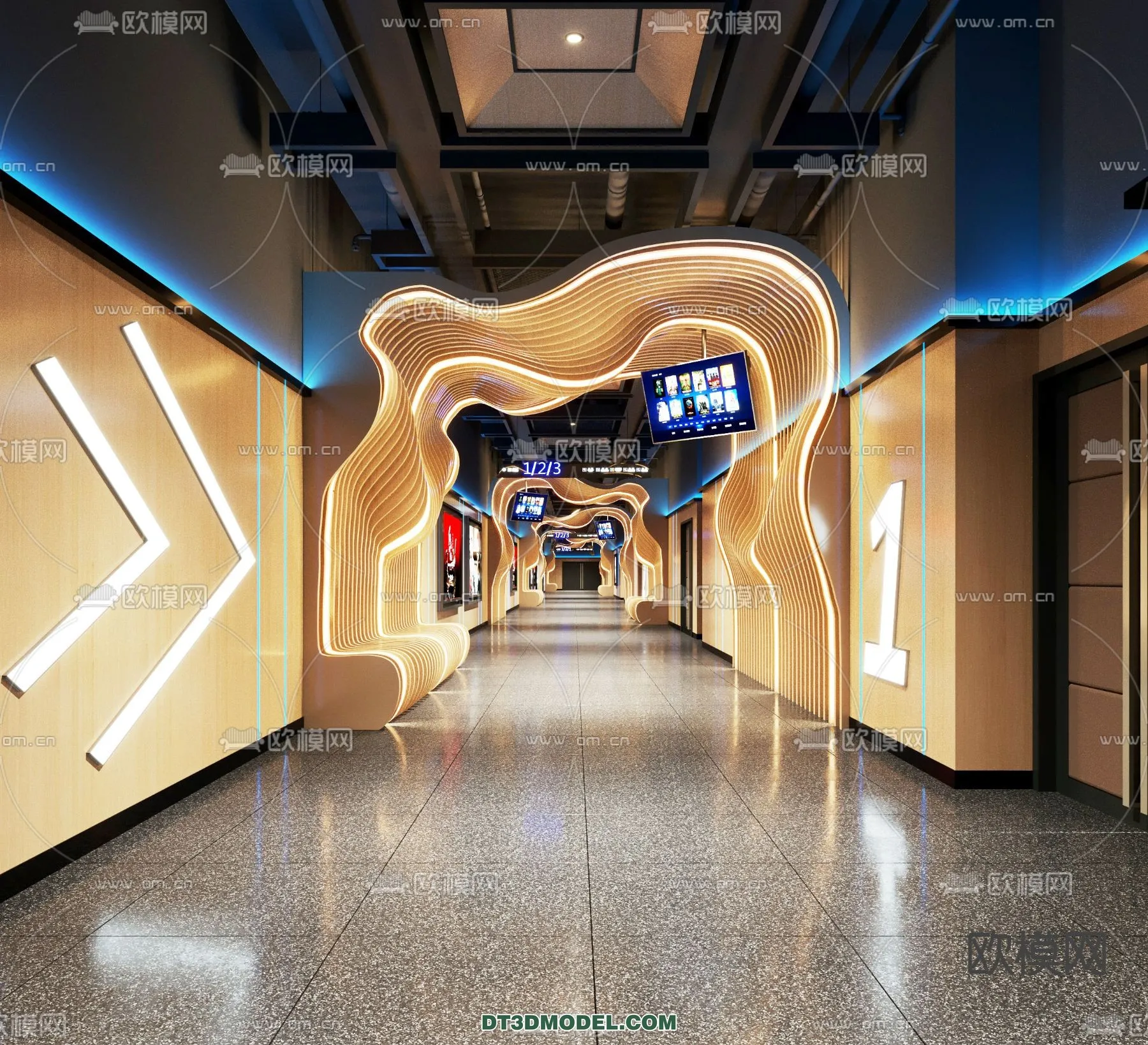 Cinema 3D Scenes – Movie Theater 3D Models – 065 Cinema 3D Scenes – Movie Theater 3D Models – 065