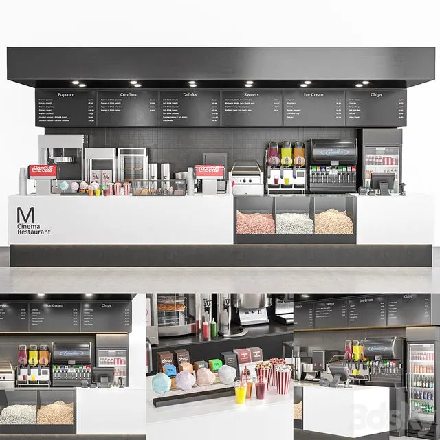 Cinema Restaurant 3D Model