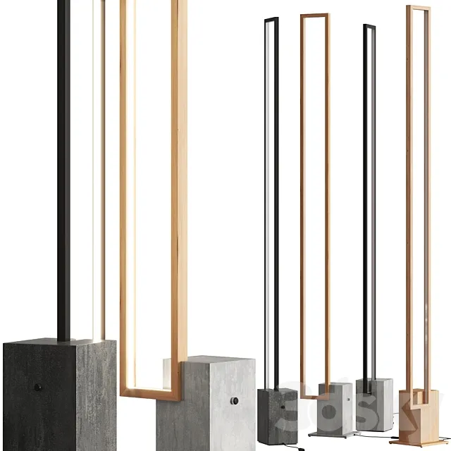 Cinier Mire LT & Mire LT Wood Floor Lamps 3DModel Cinier Mire LT & Mire LT Wood Floor Lamps 3DModel