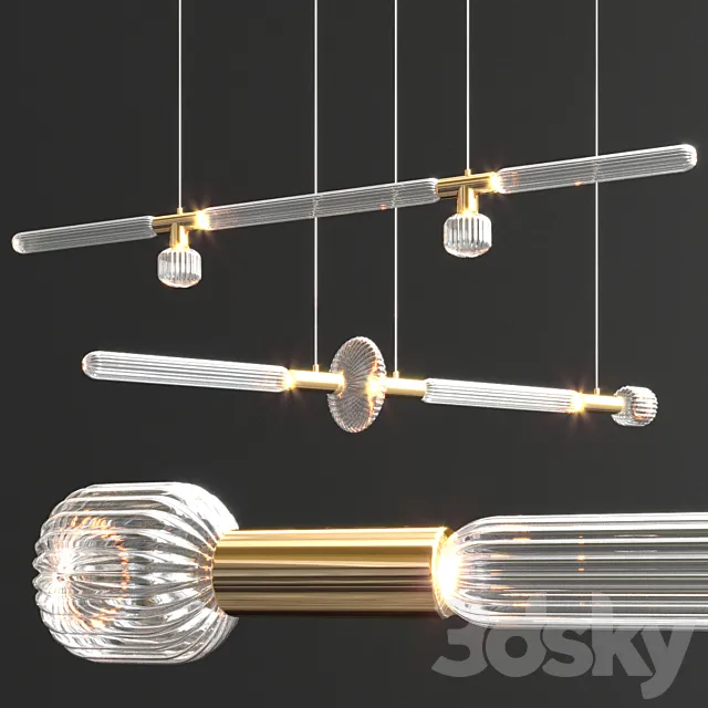 Cipher Linear S. L Pendant by Lasvit 3DModel Cipher Linear S. L Pendant by Lasvit 3DModel