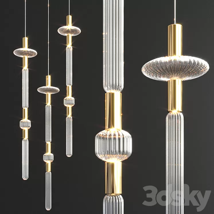 Cipher Pendant light by LASVIT 3D Model Cipher Pendant light by LASVIT 3D Model