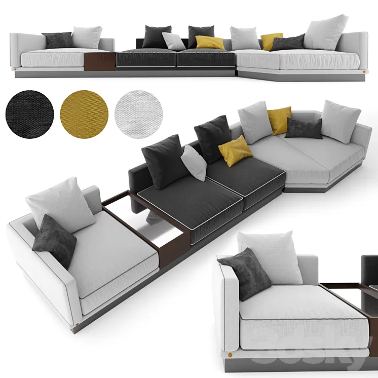 Cipriani sesto senso modular sofa 3D Model Cipriani sesto senso modular sofa 3D Model
