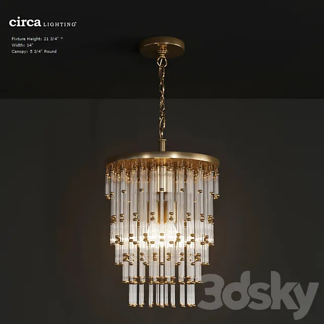 Circa Lighting Mia 14 small pendant 3D Model Circa Lighting Mia 14 small pendant 3D Model