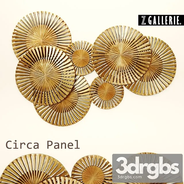 Circa Panel Z Gallerie Discs Circles Wall Decor Mural Picture 3D Model Download