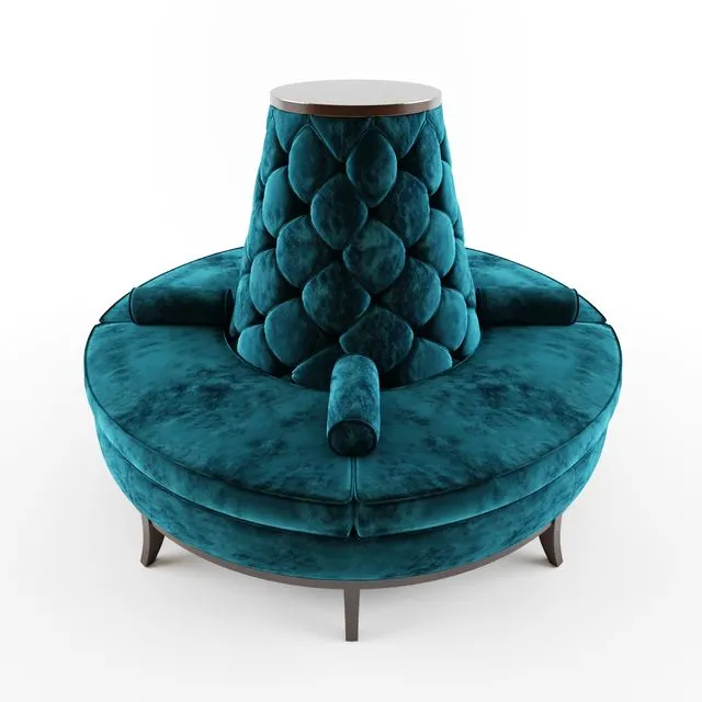Circle Banquette Settee Lobby sofa 3D Model Circle Banquette Settee Lobby sofa 3D Model