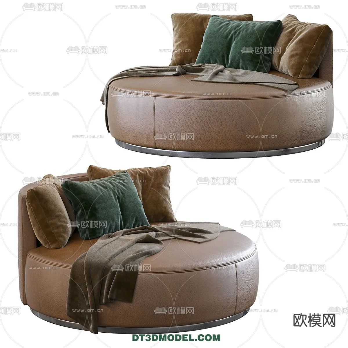 Circle Bed – Furniture 3D Models for Bedroom – 021