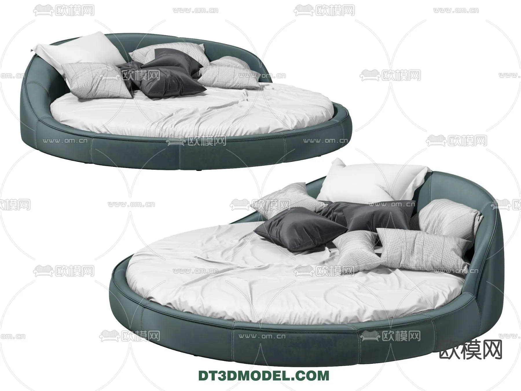 Circle Bed – Furniture 3D Models for Bedroom – 023