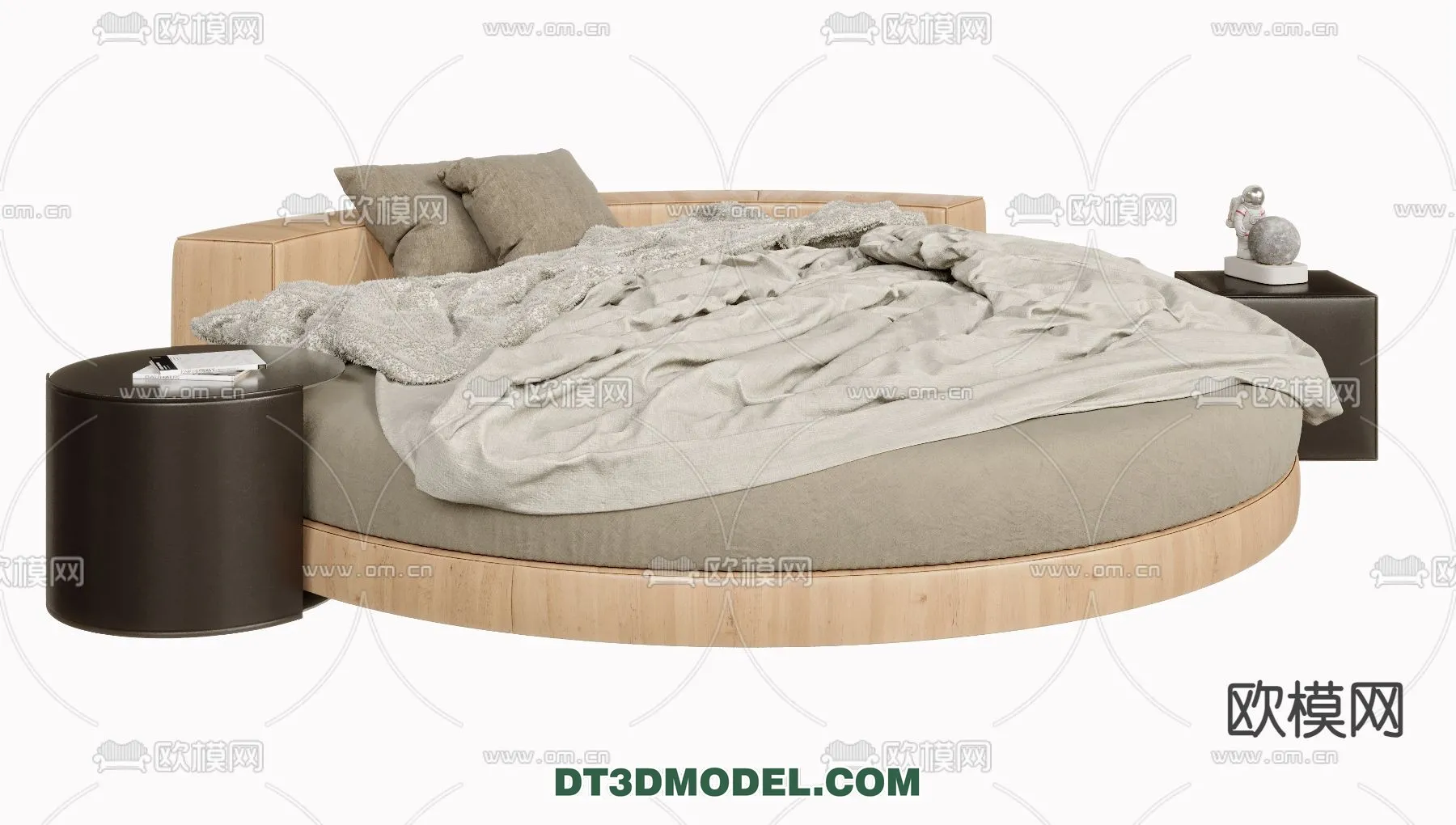 Circle Bed – Furniture 3D Models for Bedroom – 024