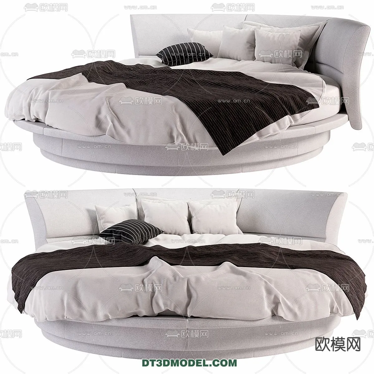 Circle Bed – Furniture 3D Models for Bedroom – 029