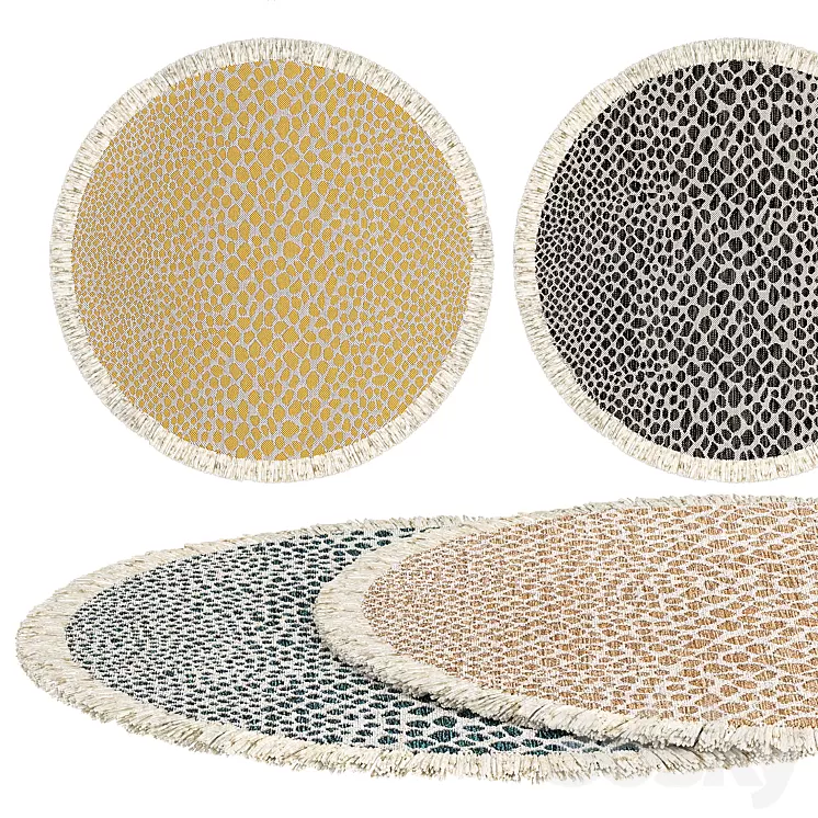 circle carpets 3D Model Free Download