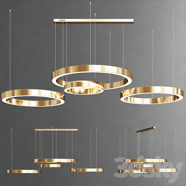 Circle chandelier 3D Model Circle chandelier 3D Model