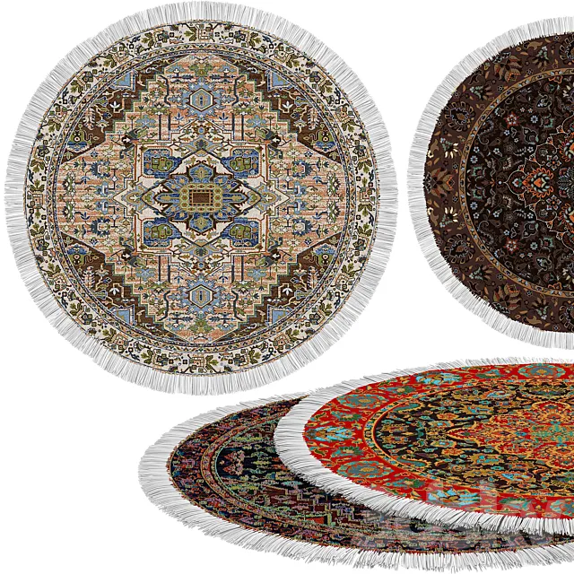 Circle rug 3D Model Circle rug 3D Model