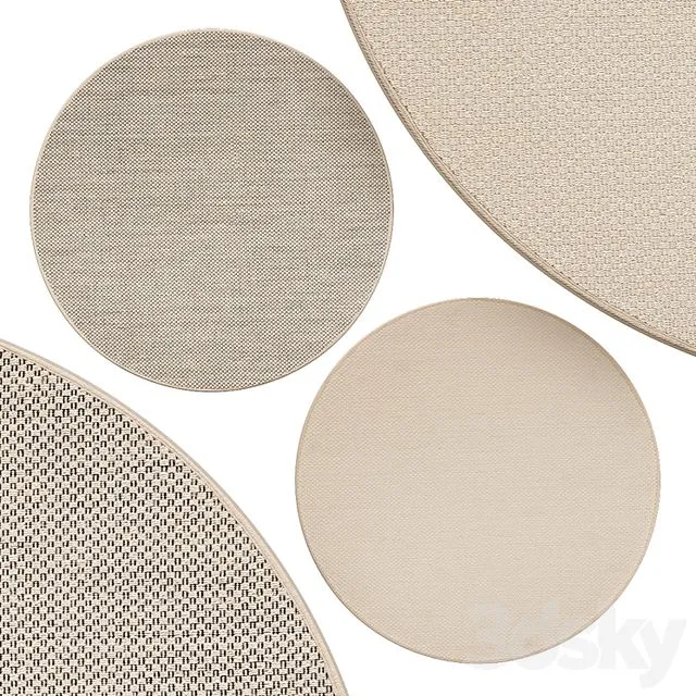 Circle rugs No 238 3D Model Circle rugs No 238 3D Model