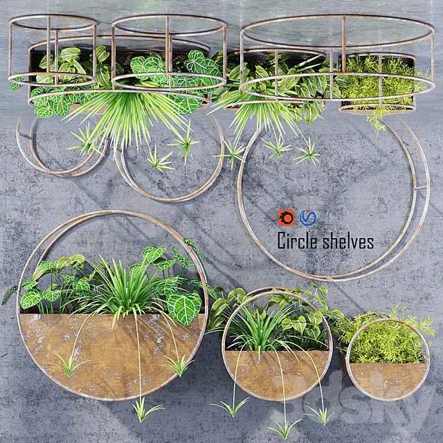 Circle shelves 3D Model Circle shelves 3D Model