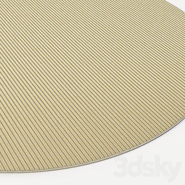 circle yellow rug 3DModel circle yellow rug 3DModel