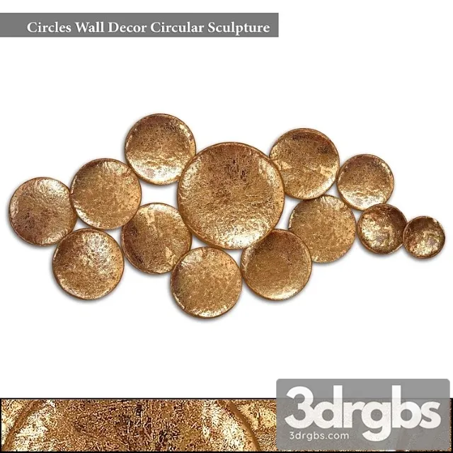 Circles wall decor circular sculpture 3D Model Download