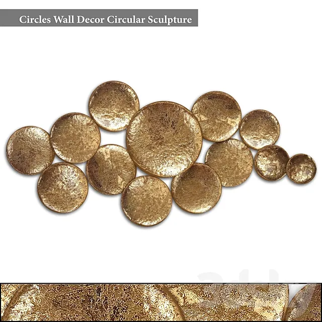 Circles Wall Decor Circular Sculpture 3D Model Circles Wall Decor Circular Sculpture 3D Model