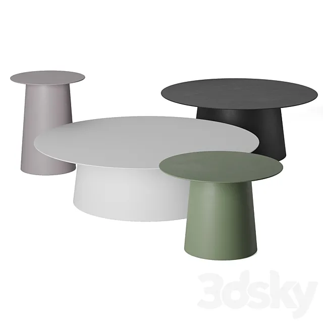 Circula table set. Blu Dot. 3DModel Circula table set. Blu Dot. 3DModel