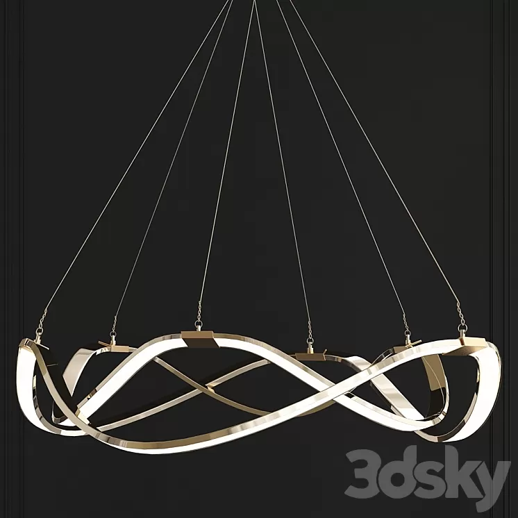 Circular Pendant Light Modern 3D Model Circular Pendant Light Modern 3D Model