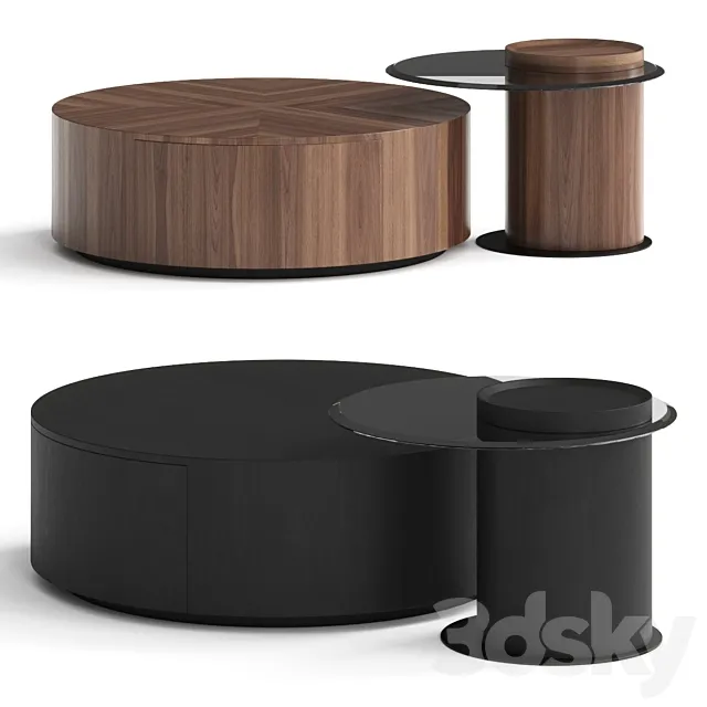 Circular Tea Coffee Table 3D Model