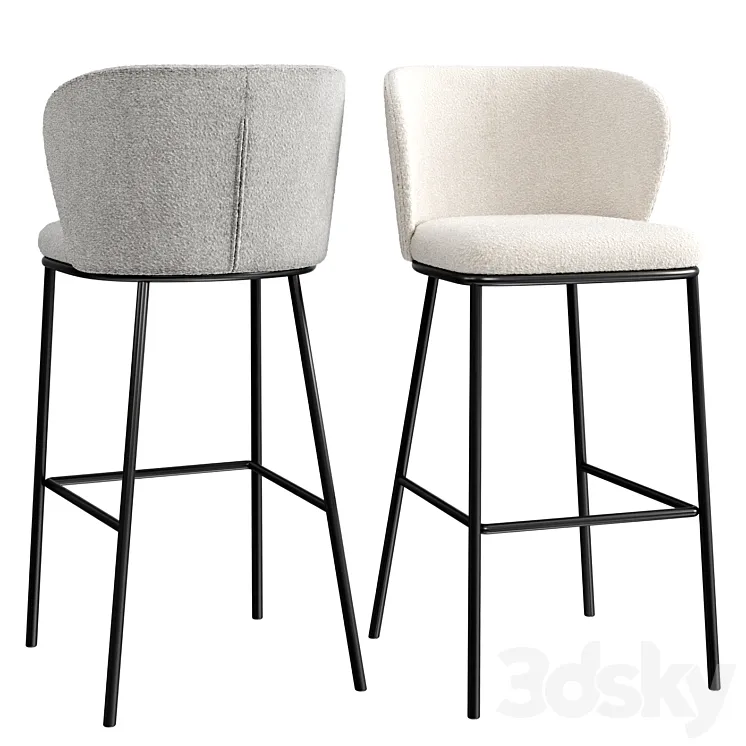 Ciselia Bar Stool 3D Model Free Download