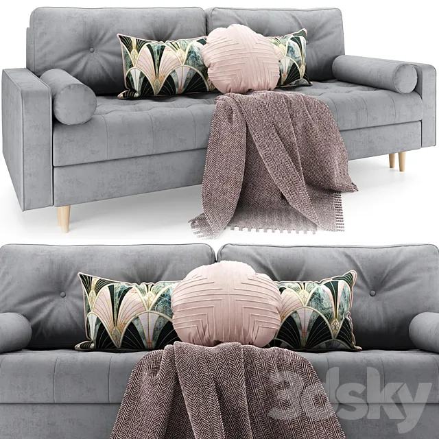 Citeno sofa in 6 colors (Smart Grafit _ Barhat Emerald _ Smart Blue _ Smart Seladon _ Barhat Salmon _ Velvet Light) from Divanru 3D Model Citeno sofa in 6 colors (Smart Grafit _ Barhat Emerald _ Smart Blue _ Smart Seladon _ Barhat Salmon _ Velvet Light) from Divanru 3D Model