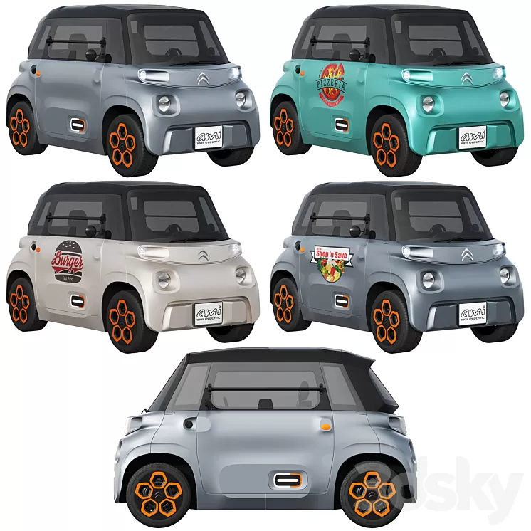 Citroen Ami 3D Model Free Download