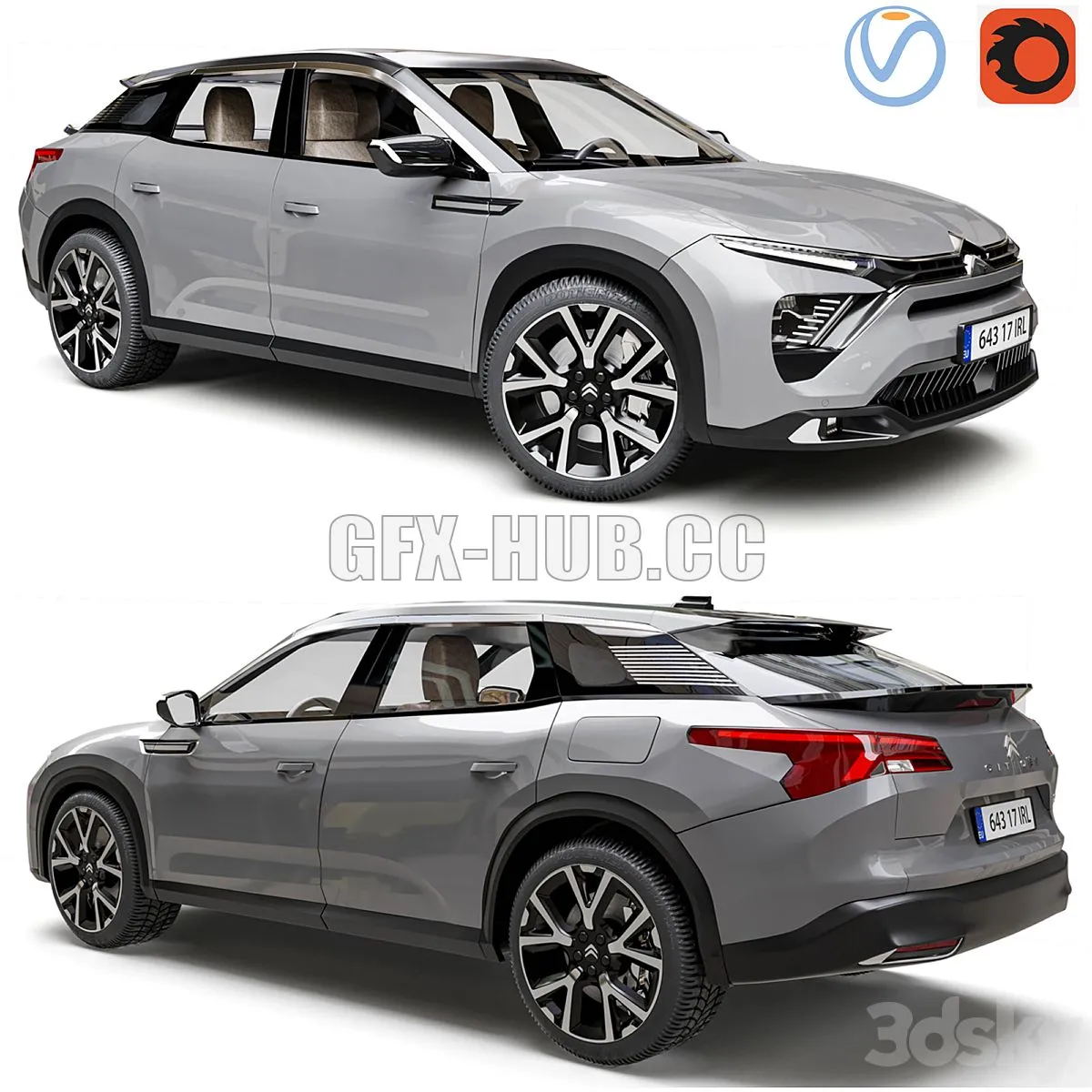 Citroen C5 X 2022 3D Model