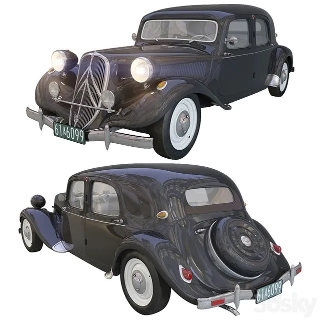 Citroen Traction Avant 3D Model