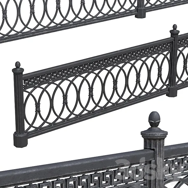 City fence 2 3D Model City fence 2 3D Model