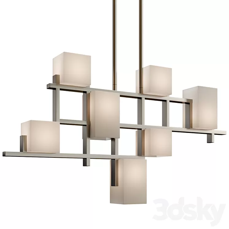 City Lights Linear Chandelier by Elstead 3D Model Free Download