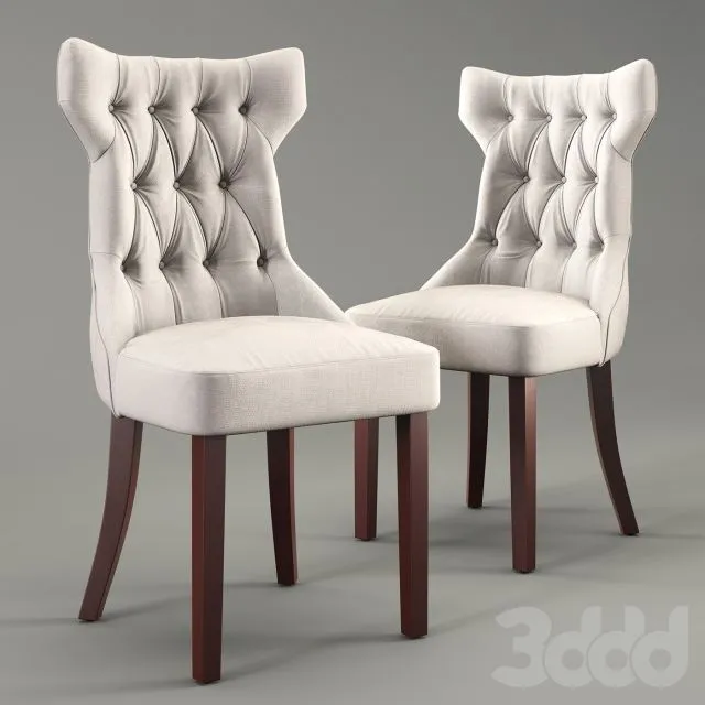 Clairborne tufted dinning chair 3D Model