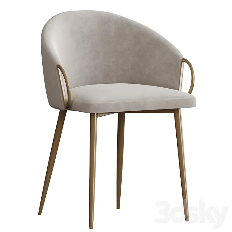 Claire counter chair 3D Model Free Download