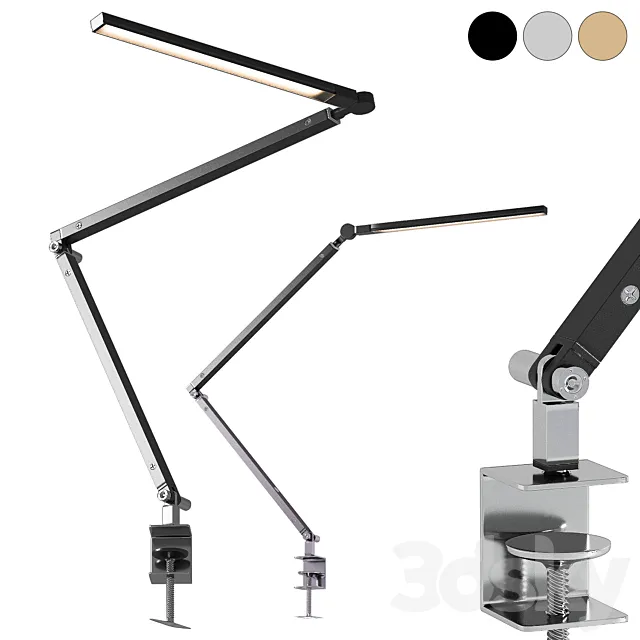 Clamp table lamp RH Restoration Hardware Z-bar 3D Model Clamp table lamp RH Restoration Hardware Z-bar 3D Model