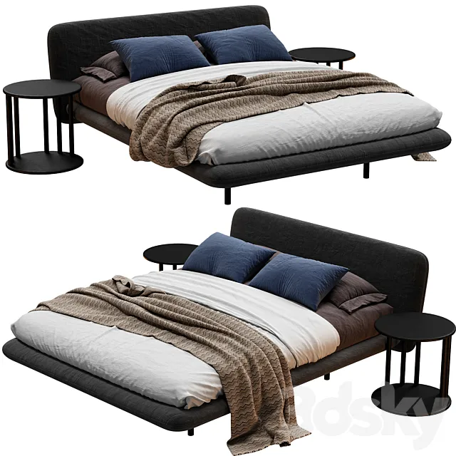 CLAP Double bed 3DModel CLAP Double bed 3DModel