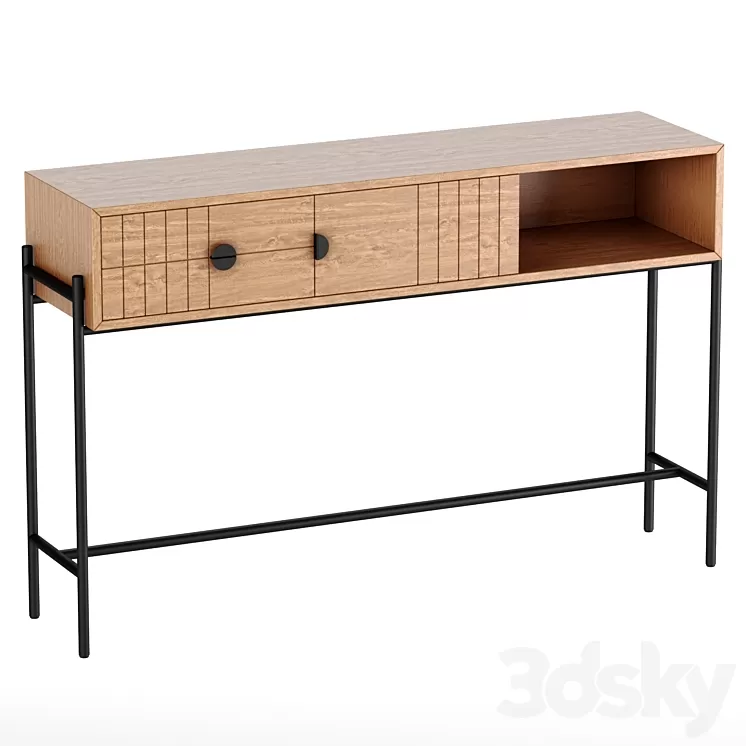 Clara oak console 3D Model Clara oak console 3D Model