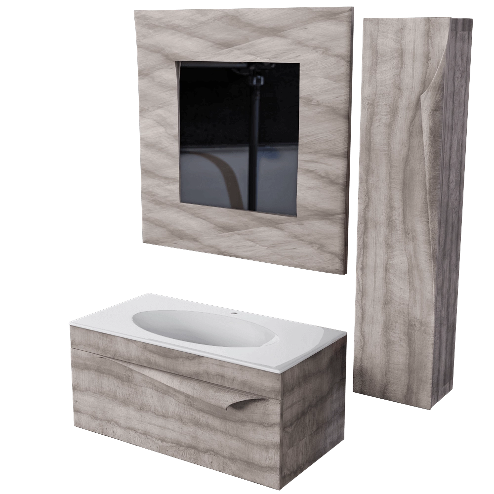 Clarberg – Bathroom set Papyrus Wood 3D Model Clarberg – Bathroom set Papyrus Wood 3D Model