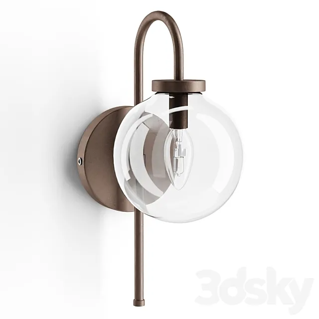 Claremont Glass Globe Sconce 3D Model Claremont Glass Globe Sconce 3D Model