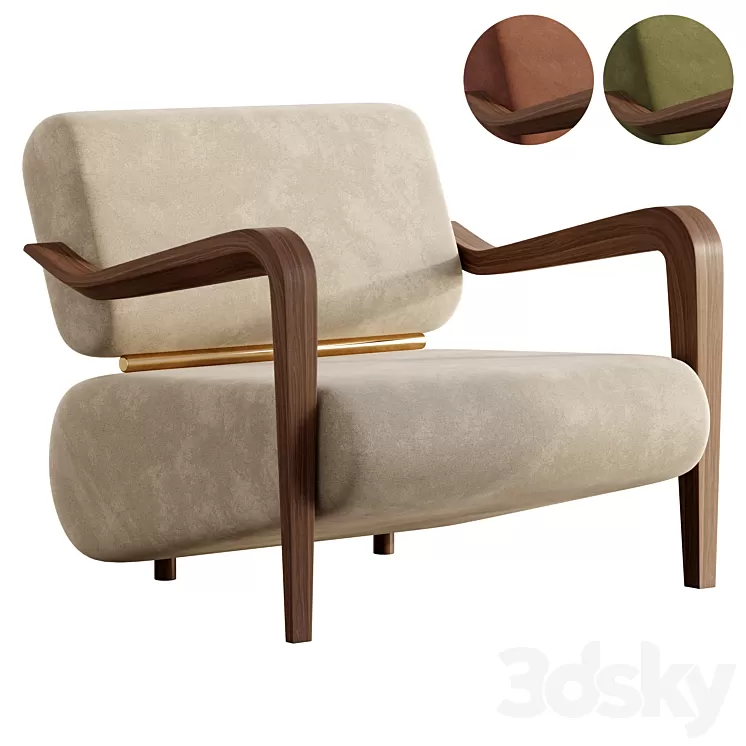 Clark Armchair – Mezzo Collection 3D Model Free Download