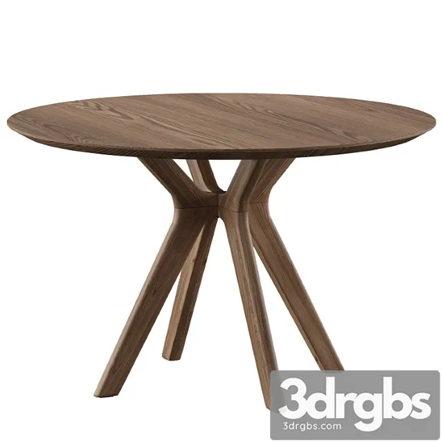 Clark round dining table 2 3D Model Download