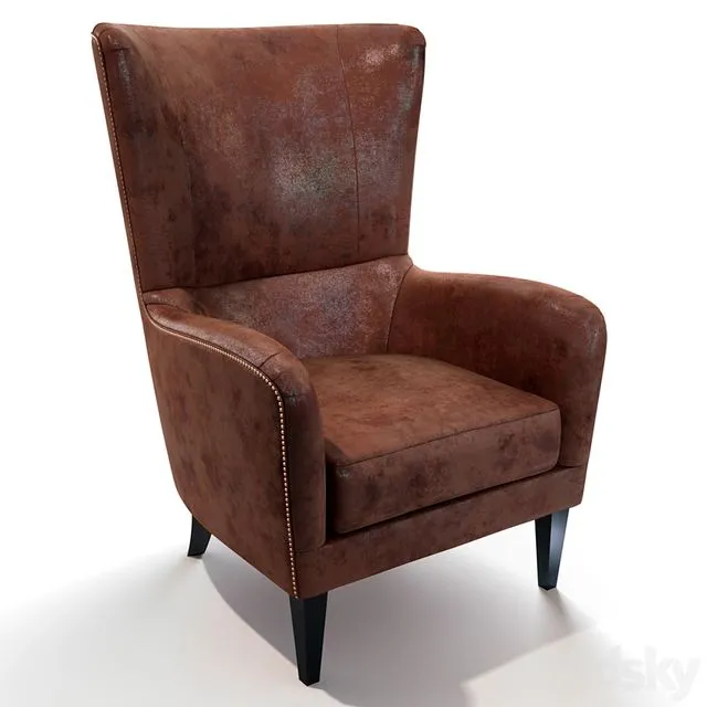 Clarkson Wingback Armchair 3D Model