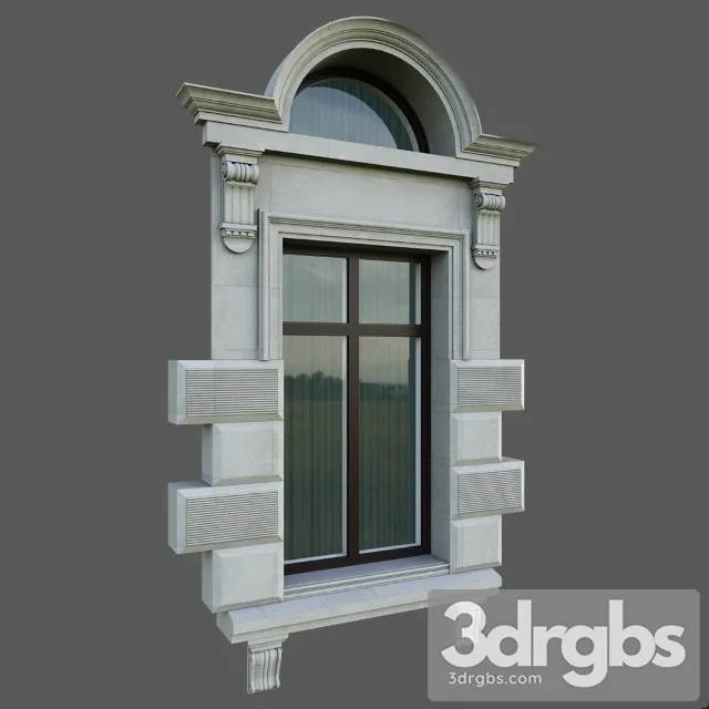 Classic Arched Window 3 3D Model Download