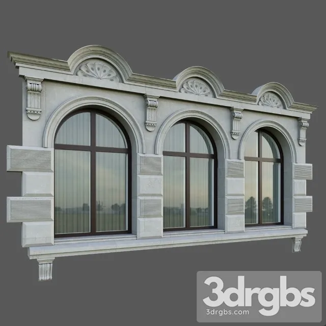Classic Arched Window 3D Model Download