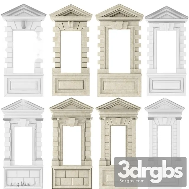 Classic Architecture Door Window Portals 3D Model Download