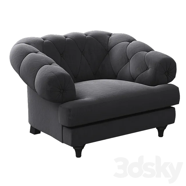 Classic armchair 3D Model Classic armchair 3D Model