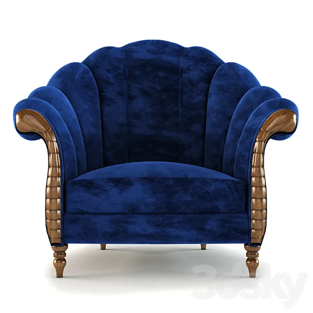 Classic armchair 3D Model Classic armchair 3D Model