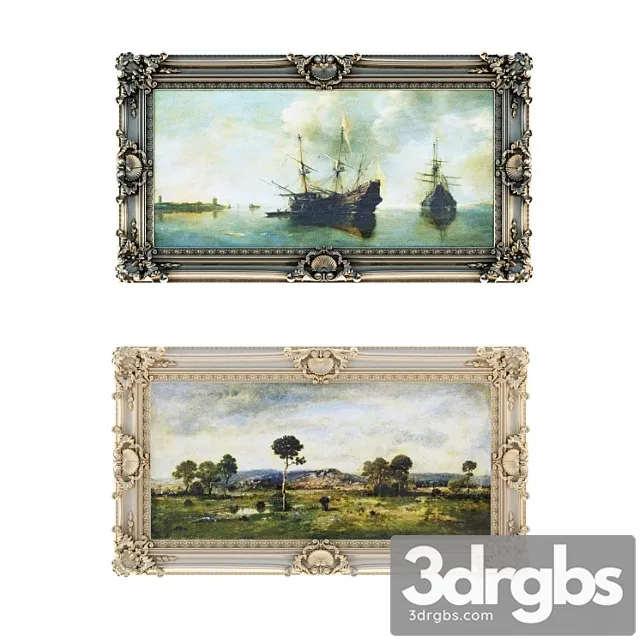 Classic baguette a frame for framing paintings and mirrors 3D Model Download Classic baguette a frame for framing paintings and mirrors 3D Model Download