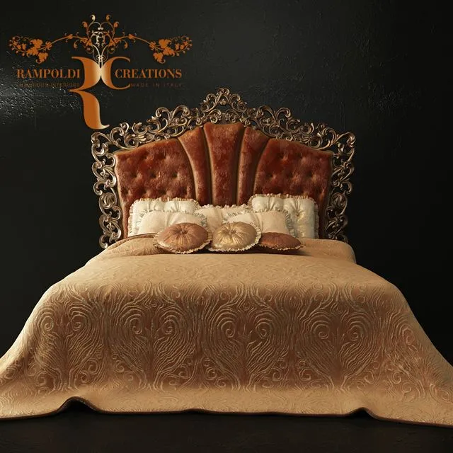 Classic Bed RAMPOLDI 3D Model Classic Bed RAMPOLDI 3D Model