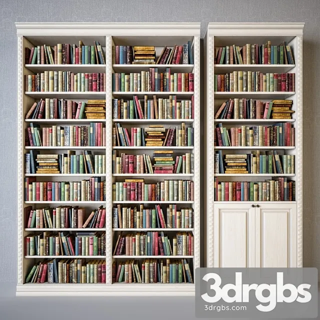 Classic Book Cabinets 3D Model Download