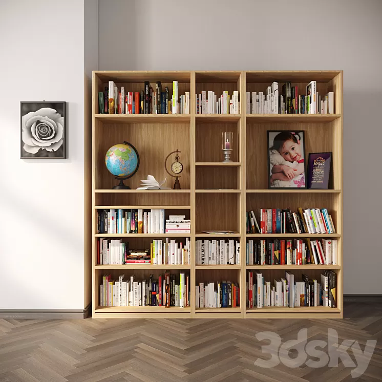 Classic Book Shelf YK2 3D Model